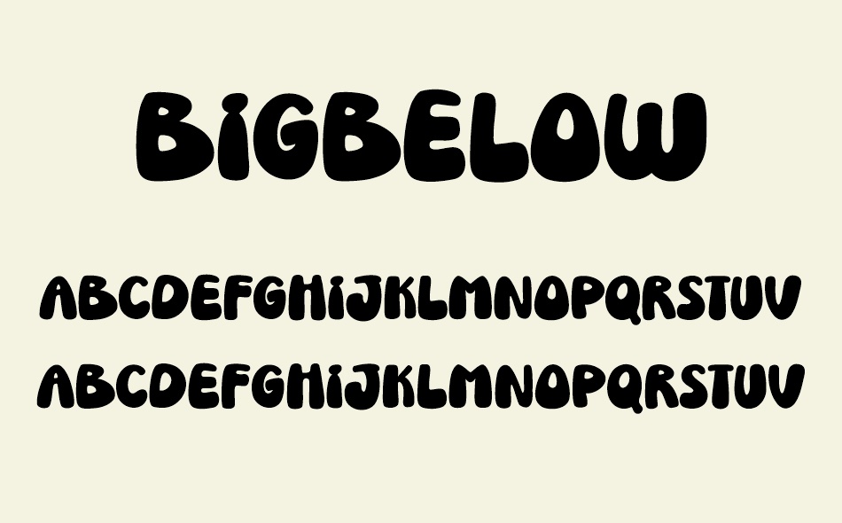 Big Below font
