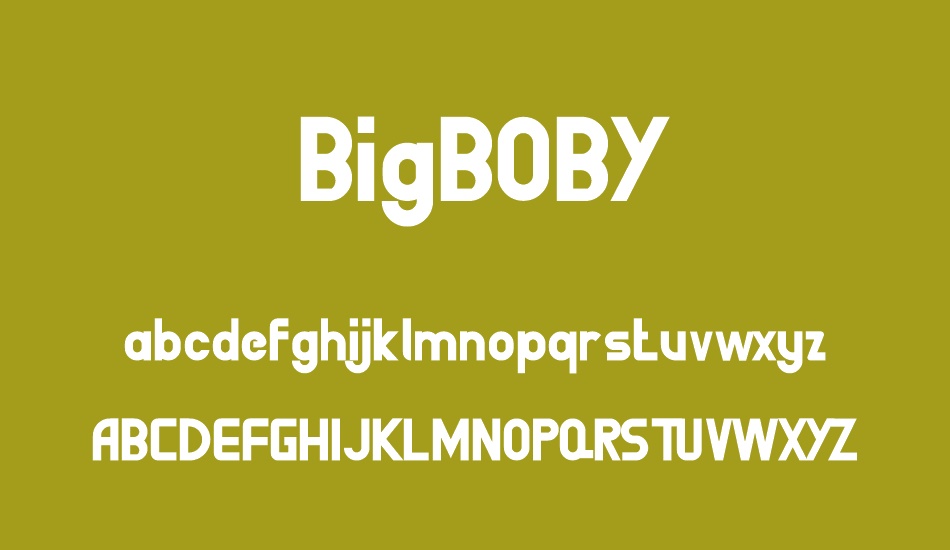 BigBOBY font