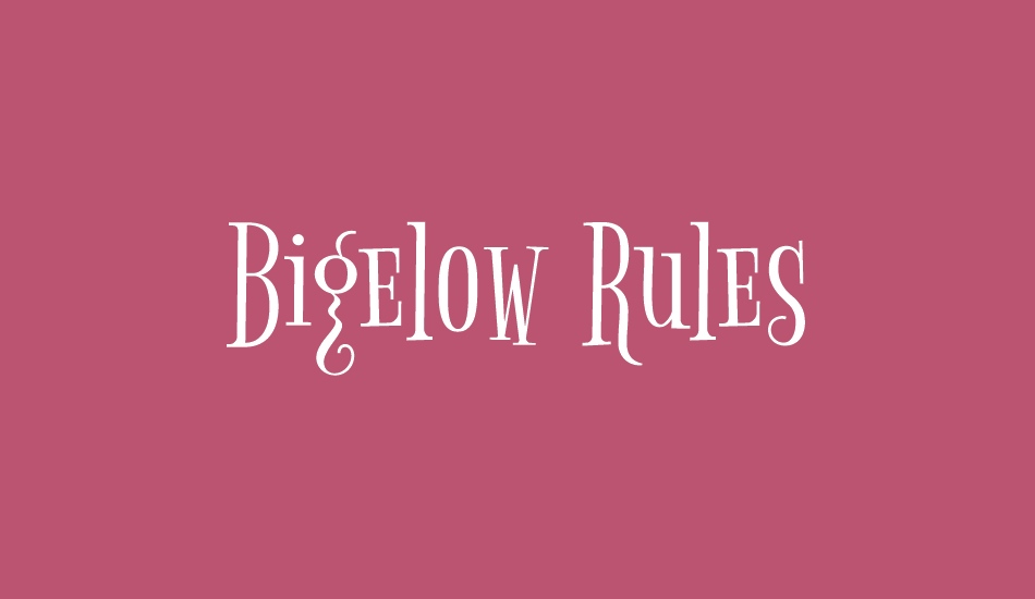 Bigelow Rules font big