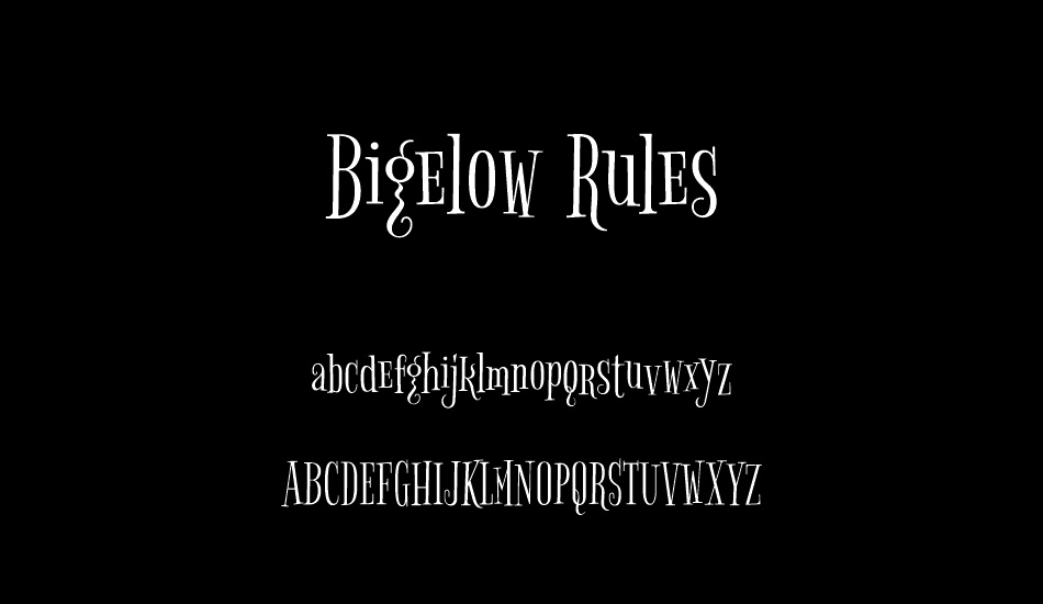 Bigelow Rules font