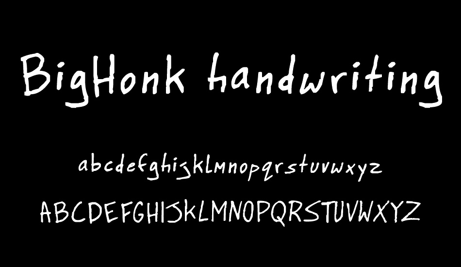 BigHonk handwriting font