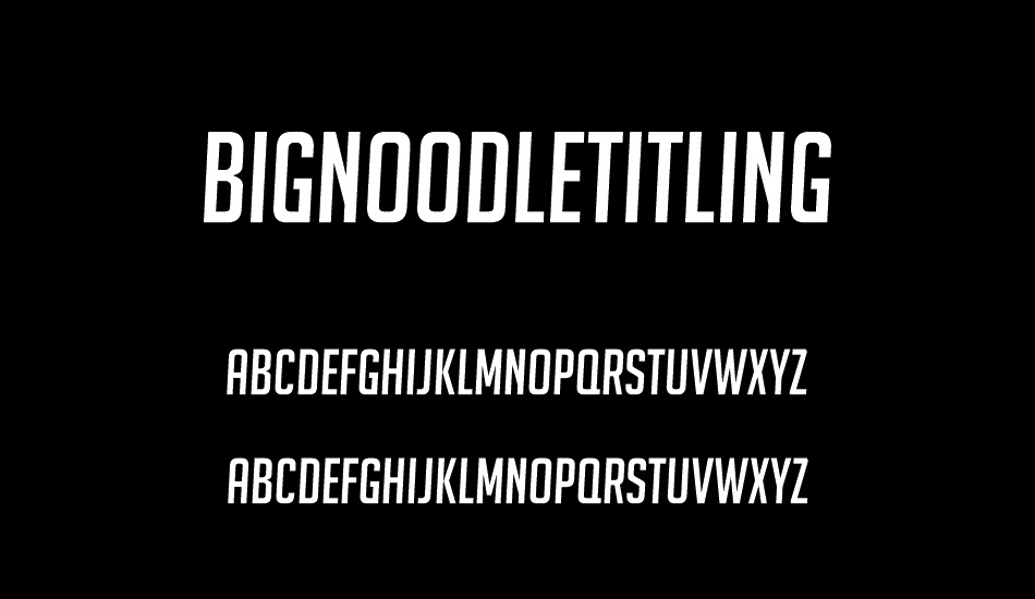 BigNoodleTitling font