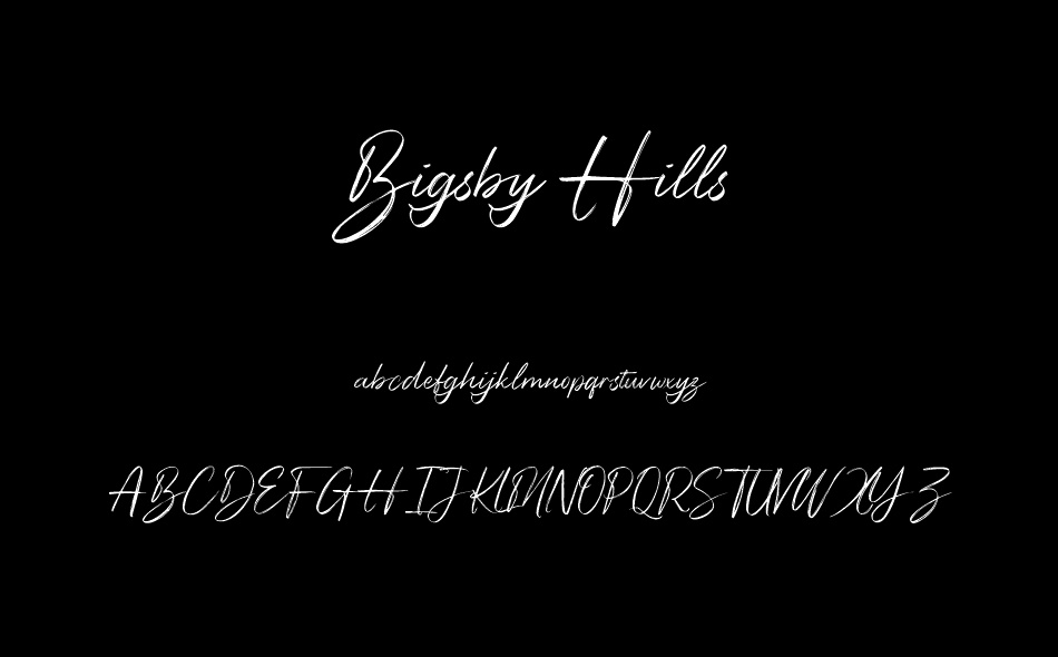 Bigsby Hills font