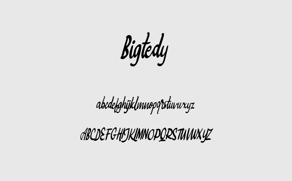 Bigtedy font