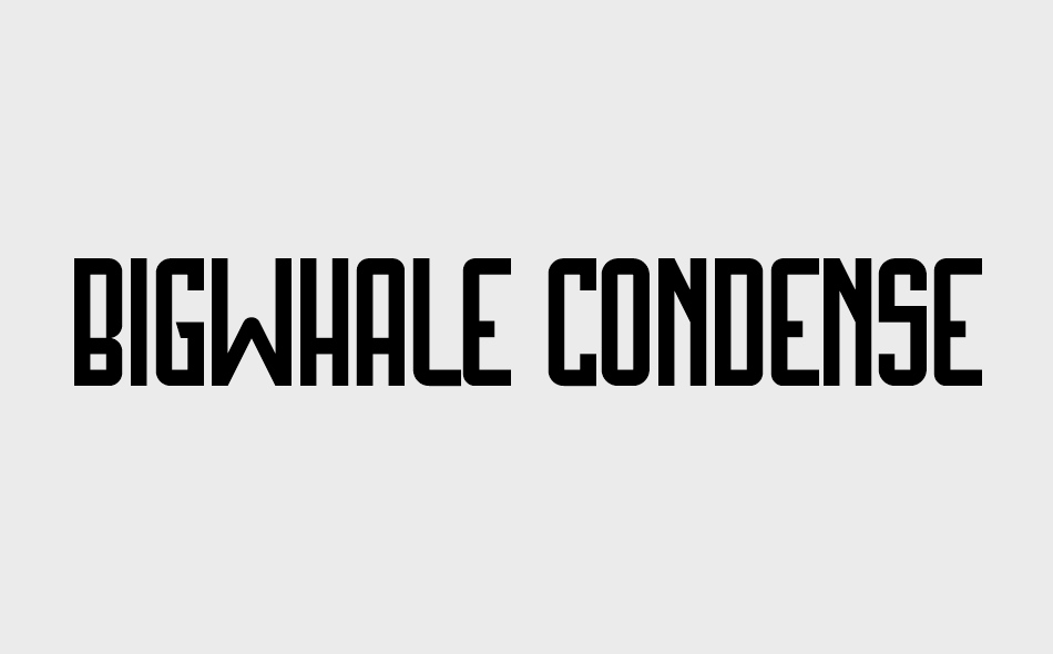 Bigwhale font big