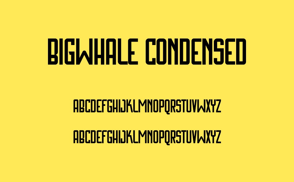 Bigwhale font