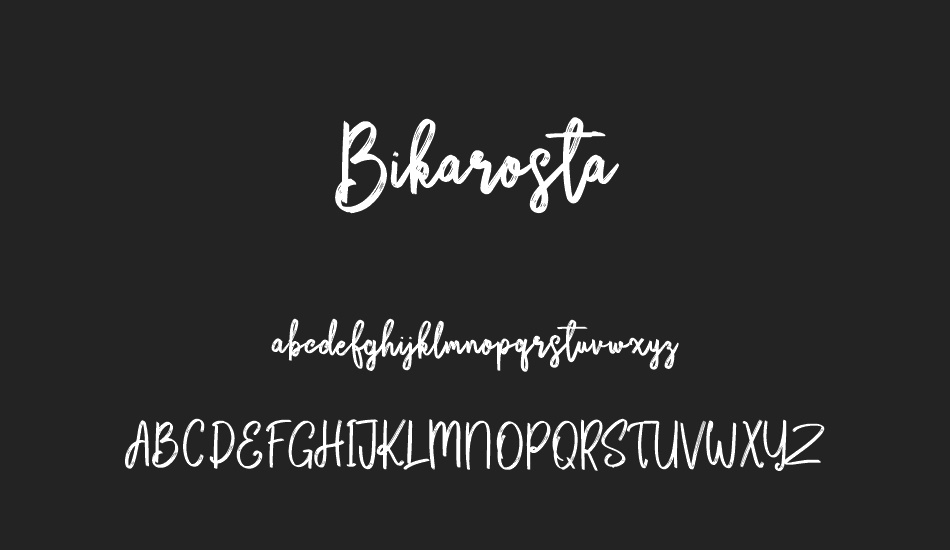 Bikarosta font