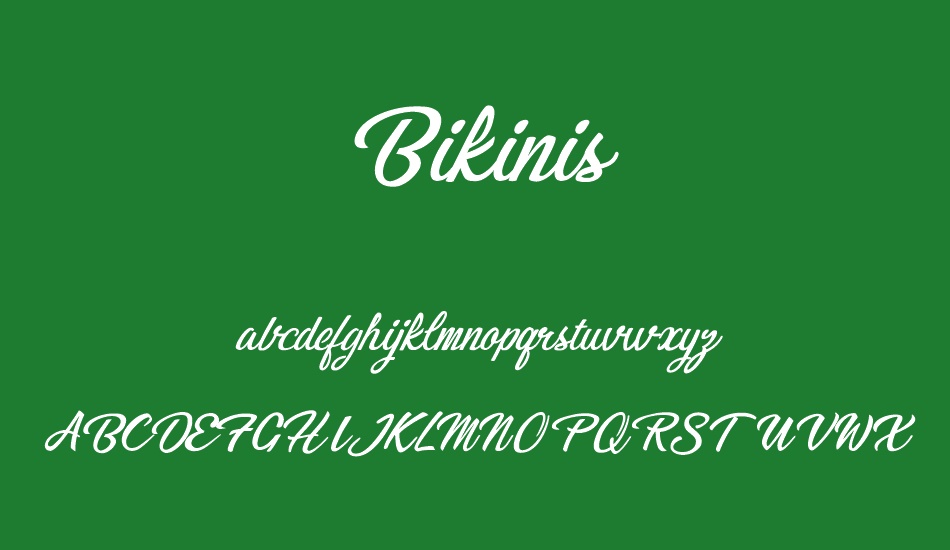 Bikinis Personal Use font