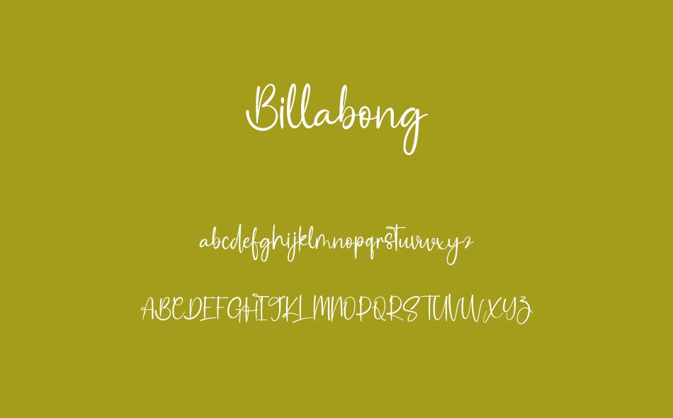 Billabong font