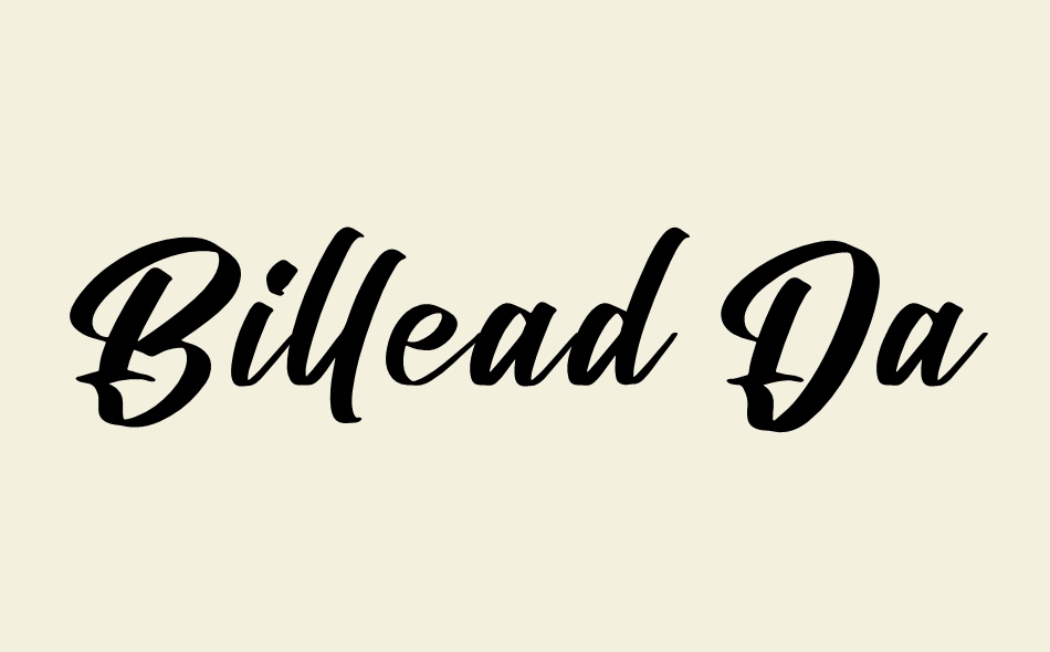 Billead Dandy font big