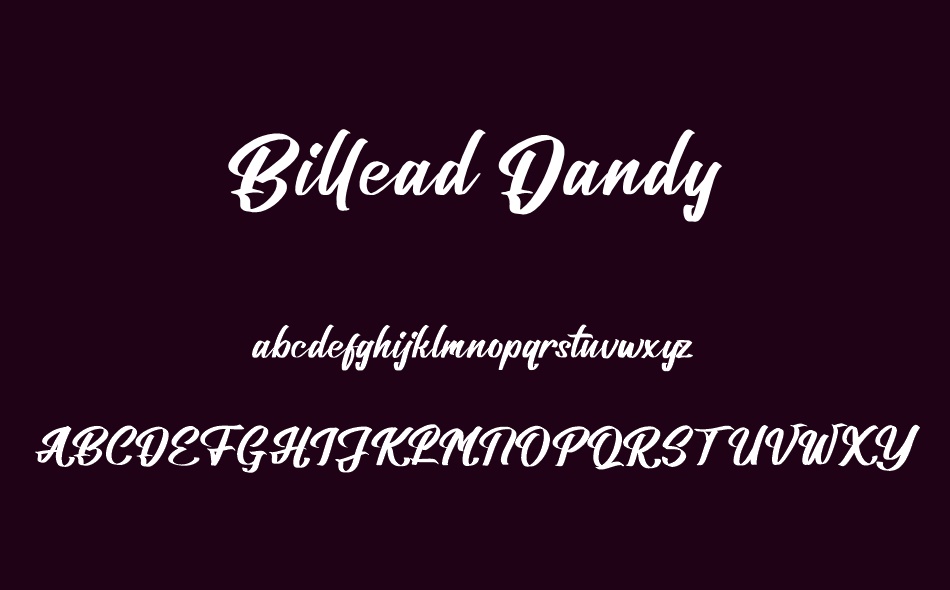 Billead Dandy font