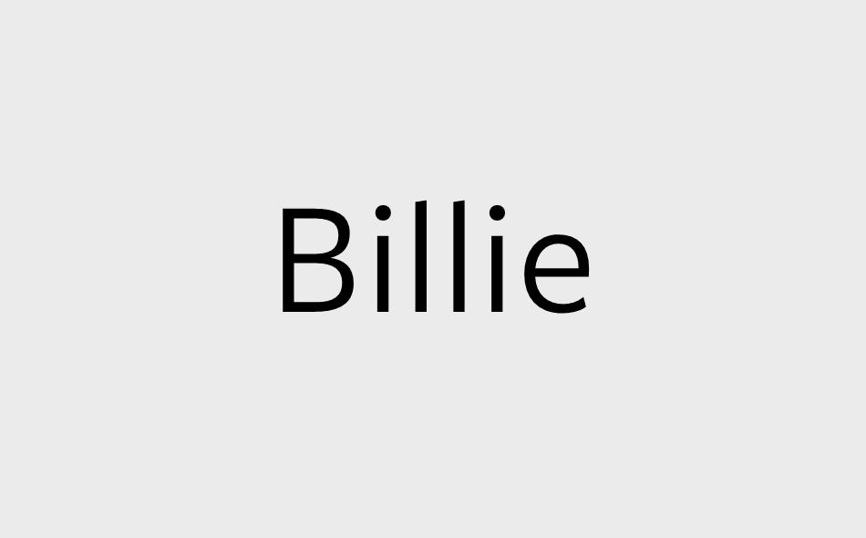 Billie font big