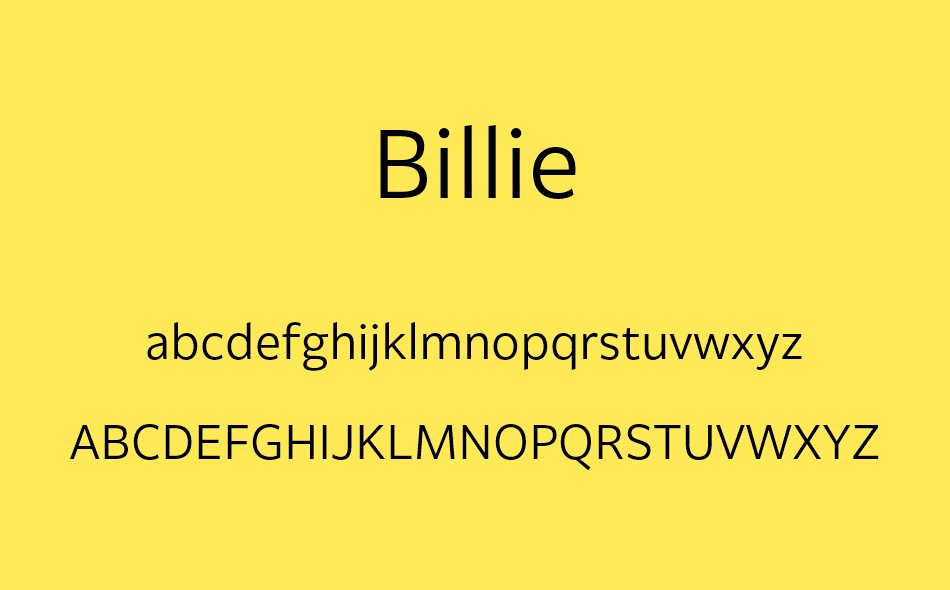 Billie font