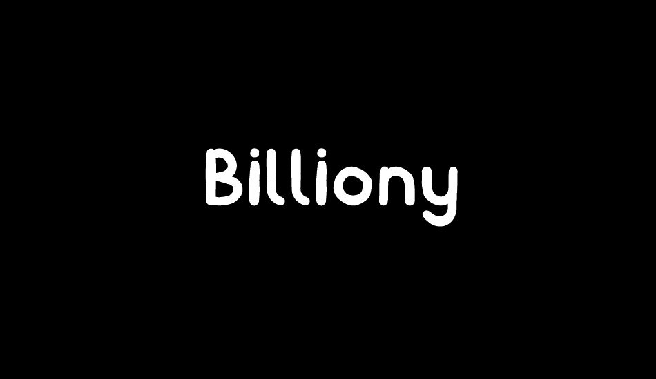 Billiony font big