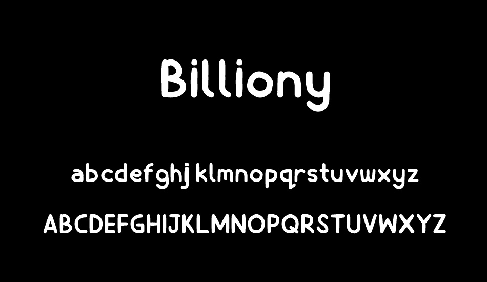 Billiony font