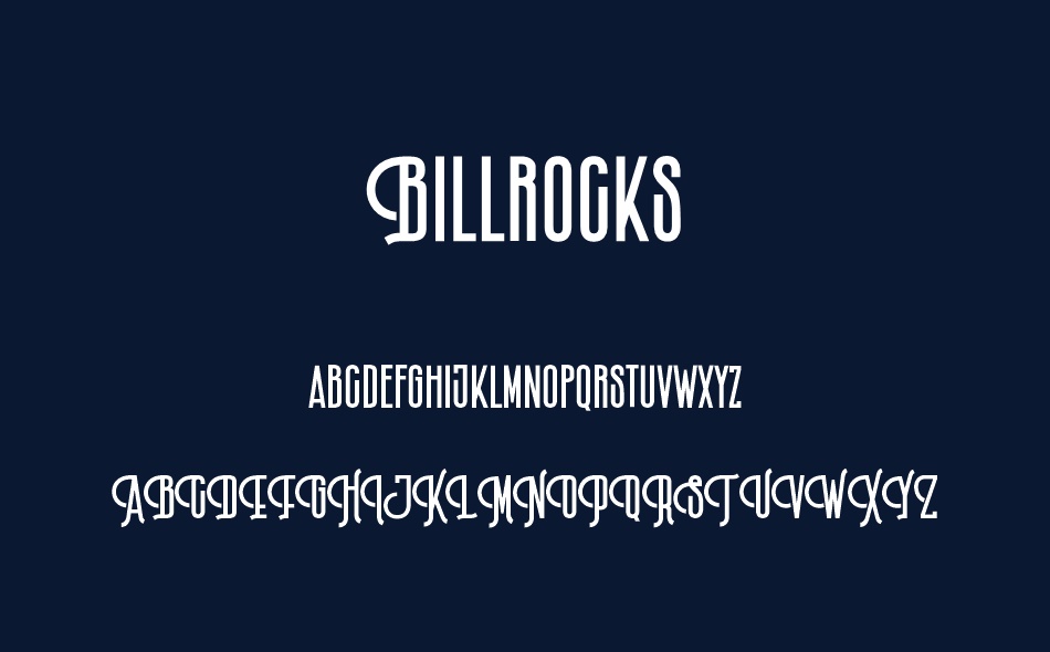 Billrocks font