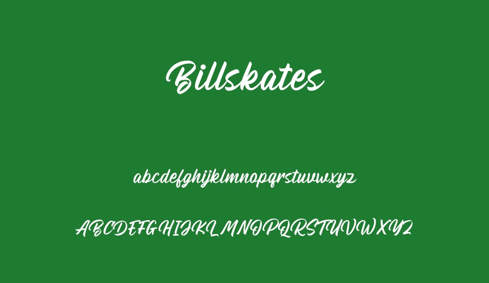 Billskates DEMO font