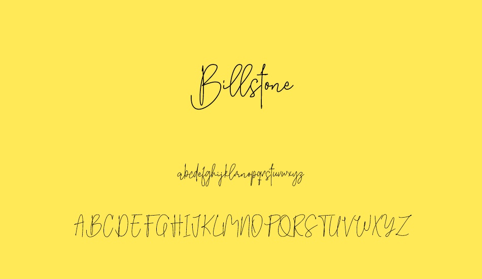 billstone-demo font