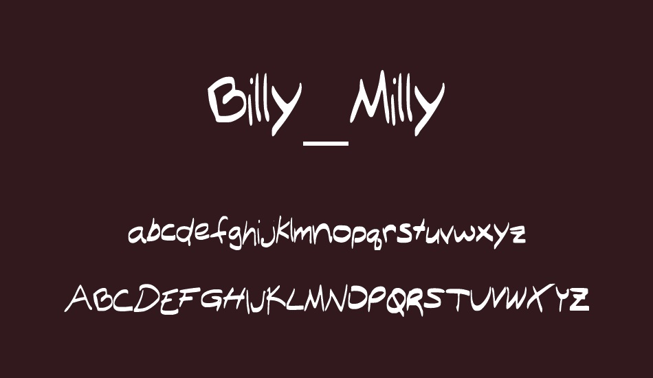 Billy_Milly font
