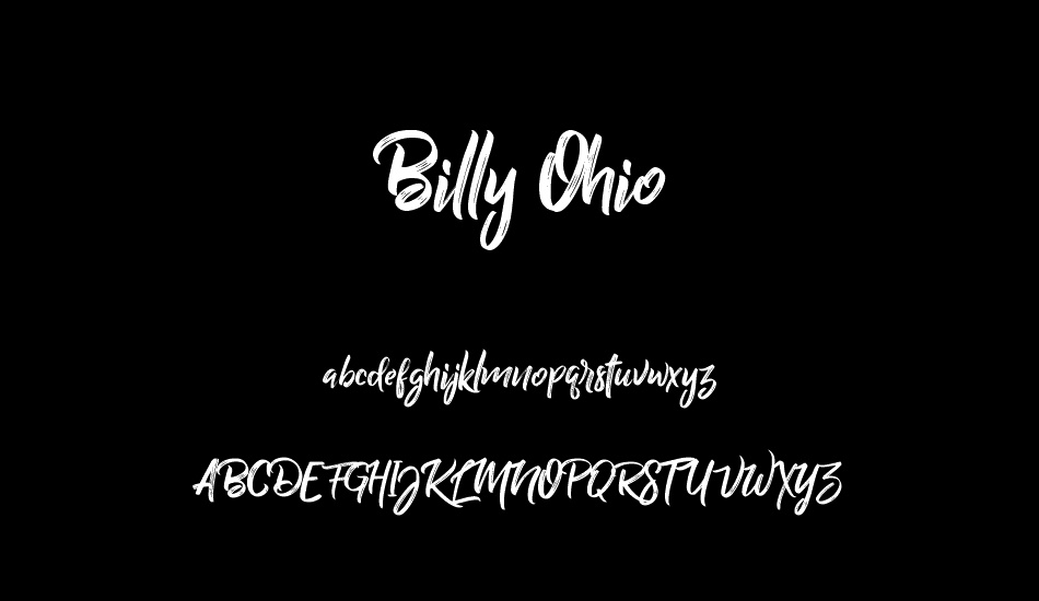 Billy Ohio font