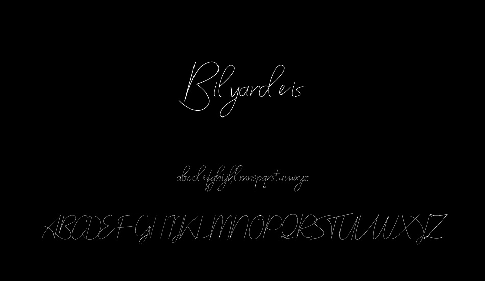 Bilyardeis font