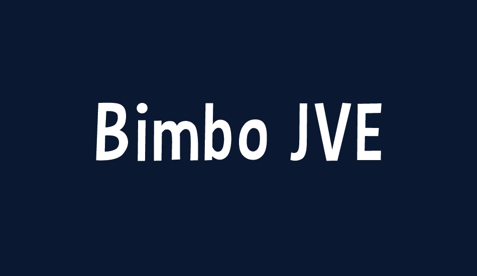 Bimbo JVE font big