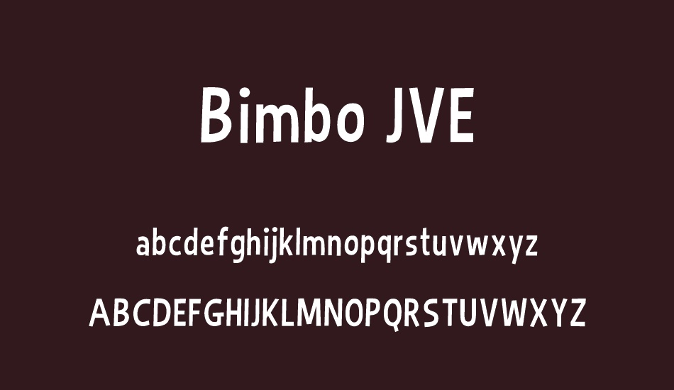 Bimbo JVE font