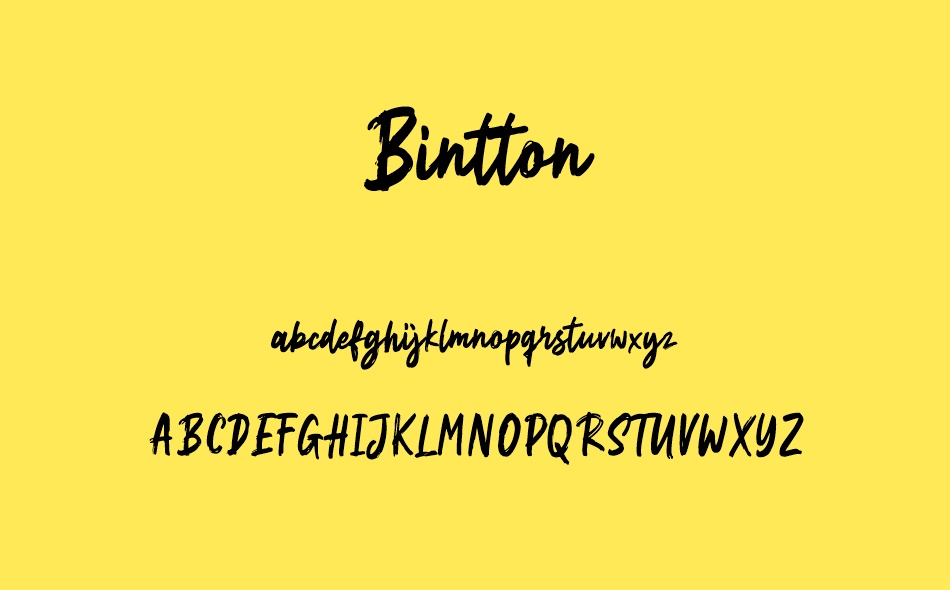 Bintton font