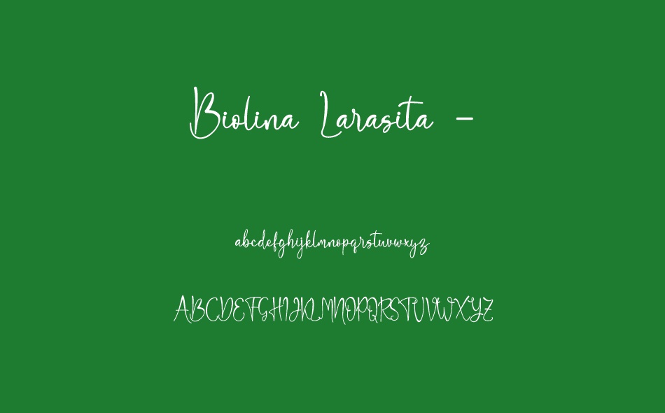 Biolina Larasita font