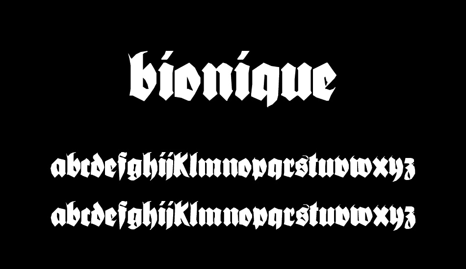 Bionique font