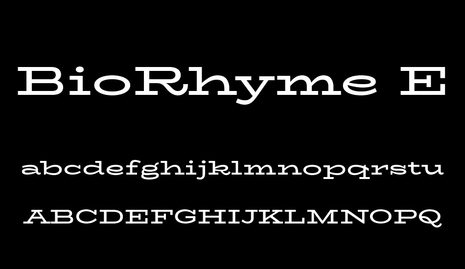 BioRhyme Expanded font