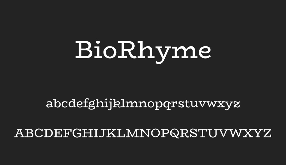 BioRhyme font