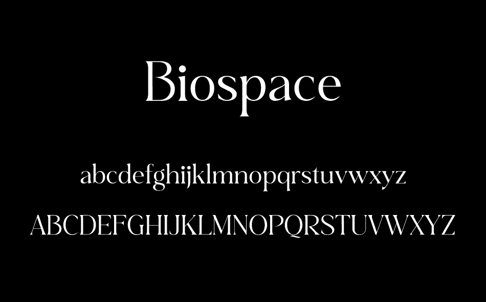 Biospace font