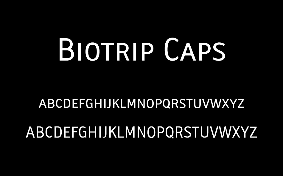 Biotrip Caps font