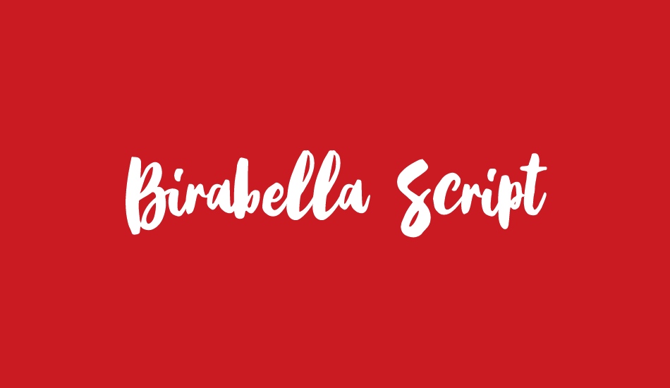 Birabella Script font big