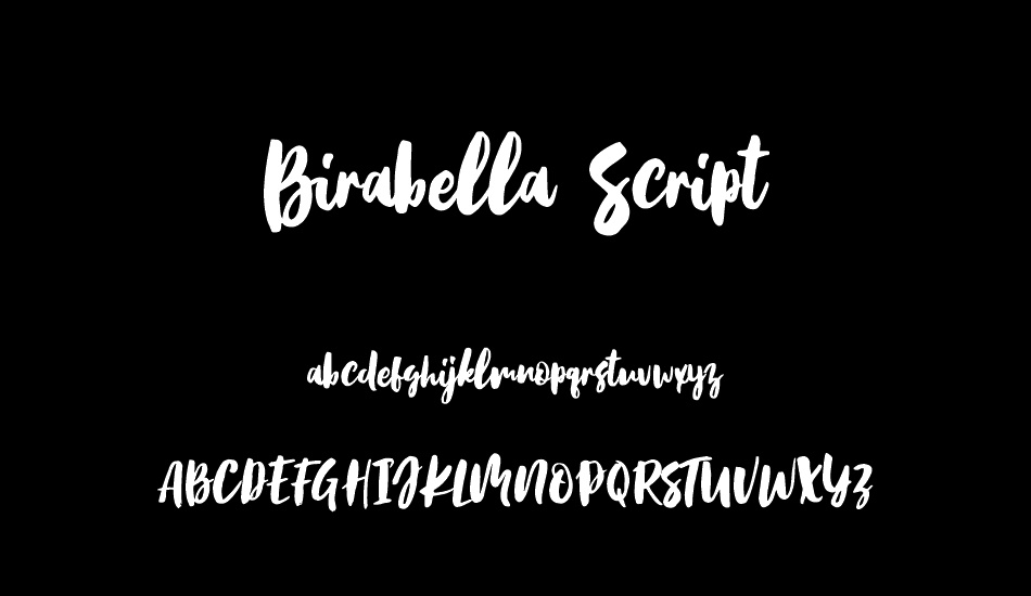 Birabella Script font