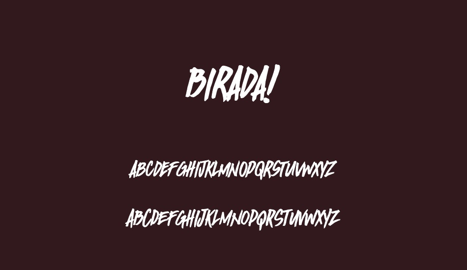 Birada! font