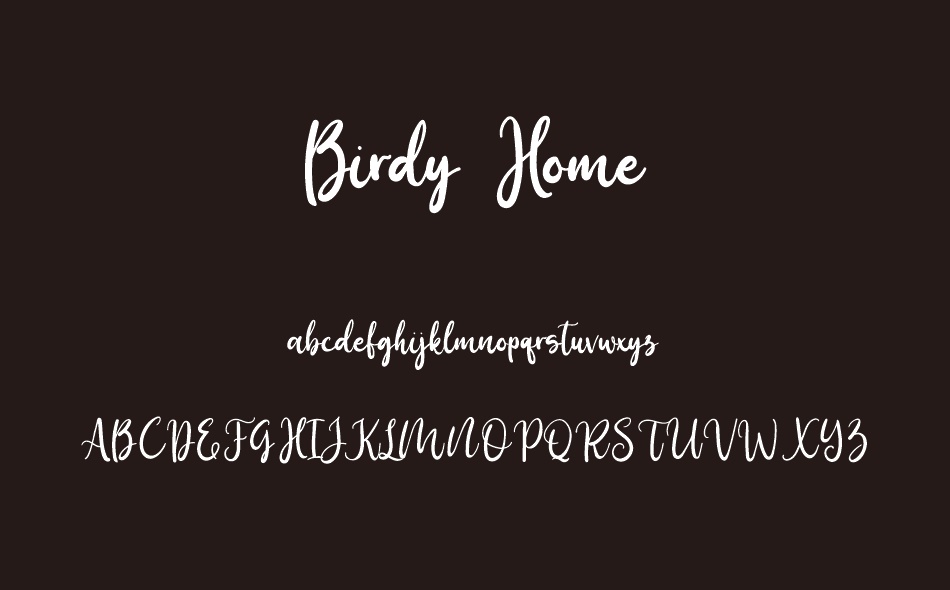 Birdy Home font