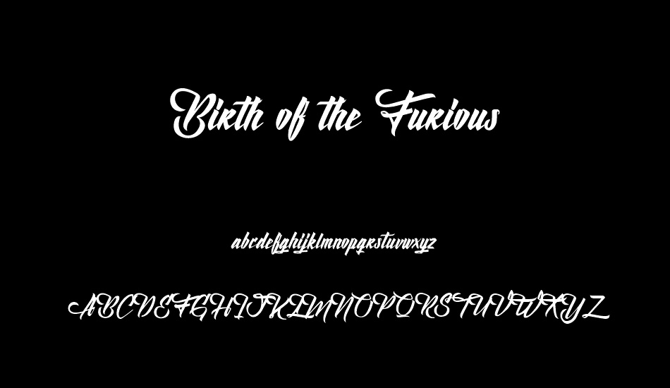 Birth of the Furious font