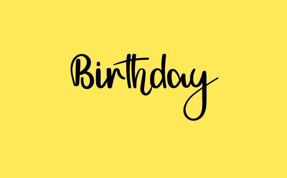 Birthday font big