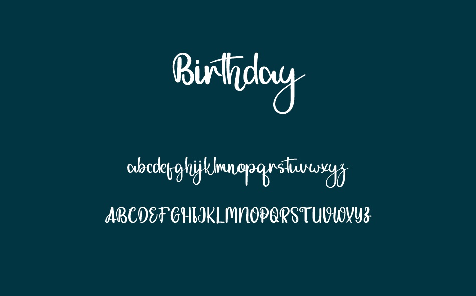 Birthday font
