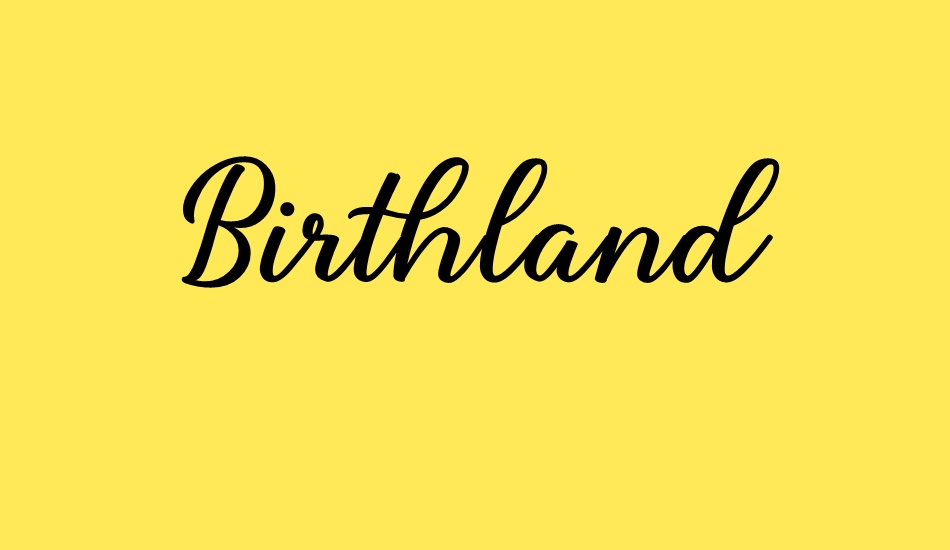birthland font big