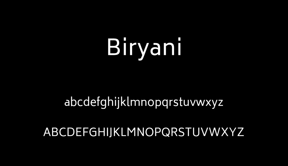 biryani font