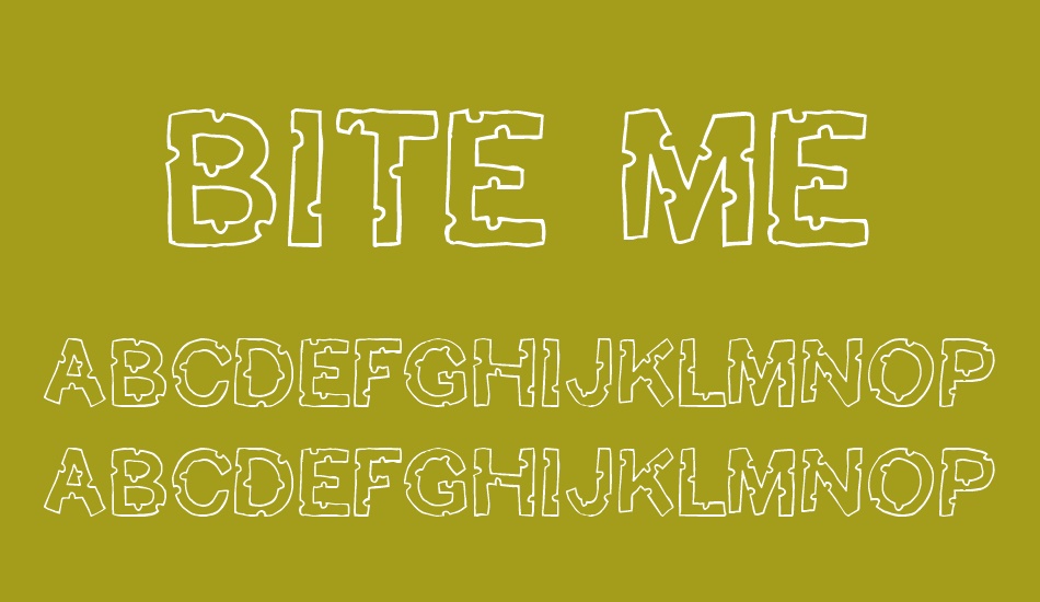 Bite me font