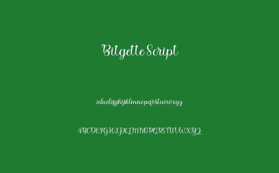 Bitgette Script font