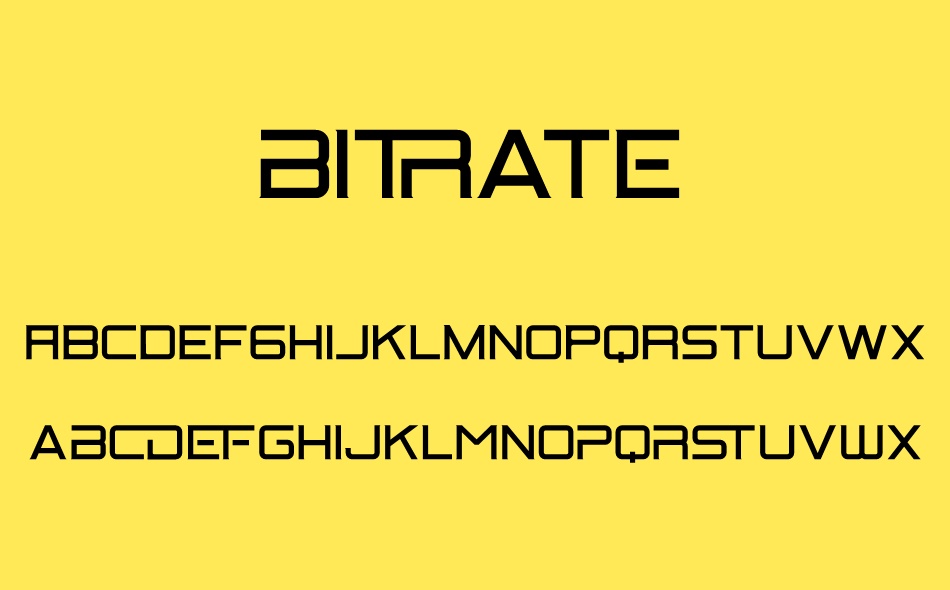 Bitrate font