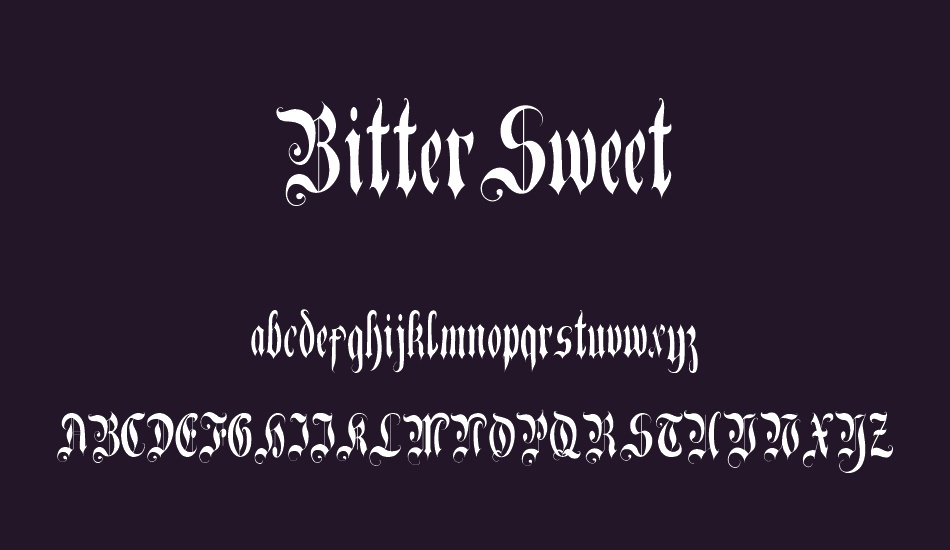 BitterSweet font