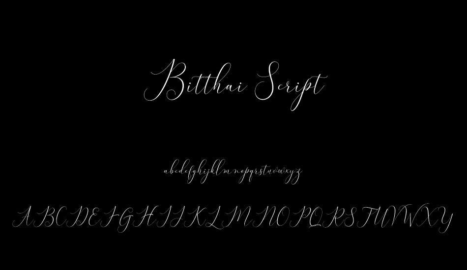 Bitthai Script font