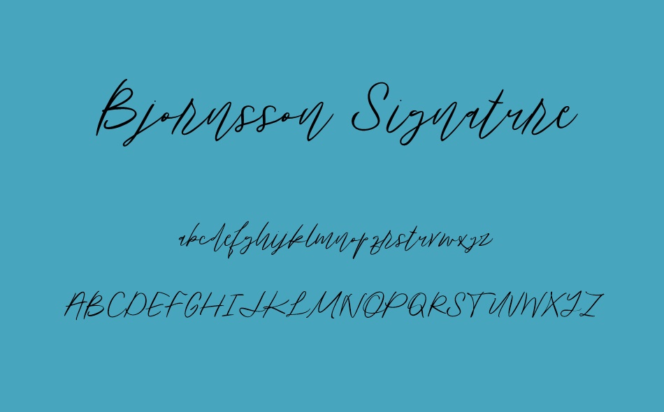 Bjornsson Signature font