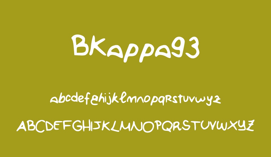 BKappa93 font